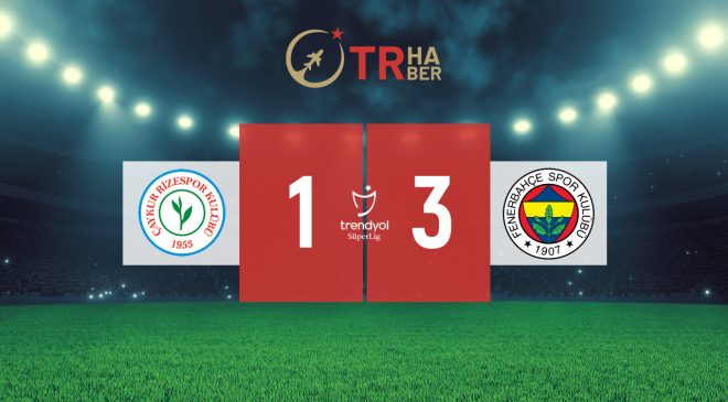 Çaykur Rizespor 1-3 Fenerbahçe Maç Özeti İzle (Rize – FB Golleri)